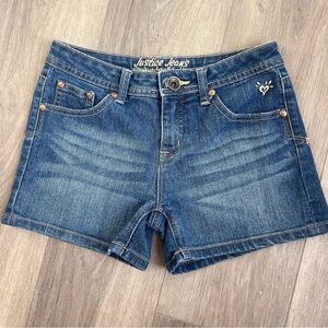 Justice Girls Blue Denim Shorts 12R